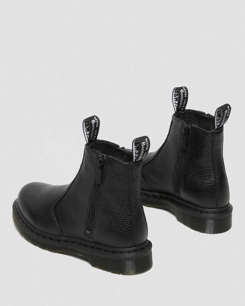 Botines Dr Martens 2976 Cuero Cremallera Mujer Negros | MX 78DFM